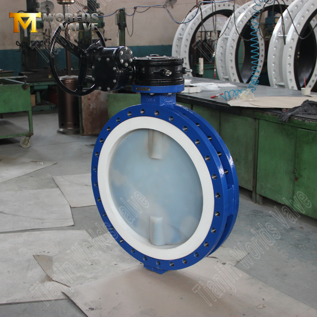 PTFE asiento PFA Válvulas de mariposa recubiertas de disco | Defensa de corrosión ultra pura