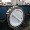 Válvula de mariposa de cuerpo dividido CF8M con disco y asiento PTFE