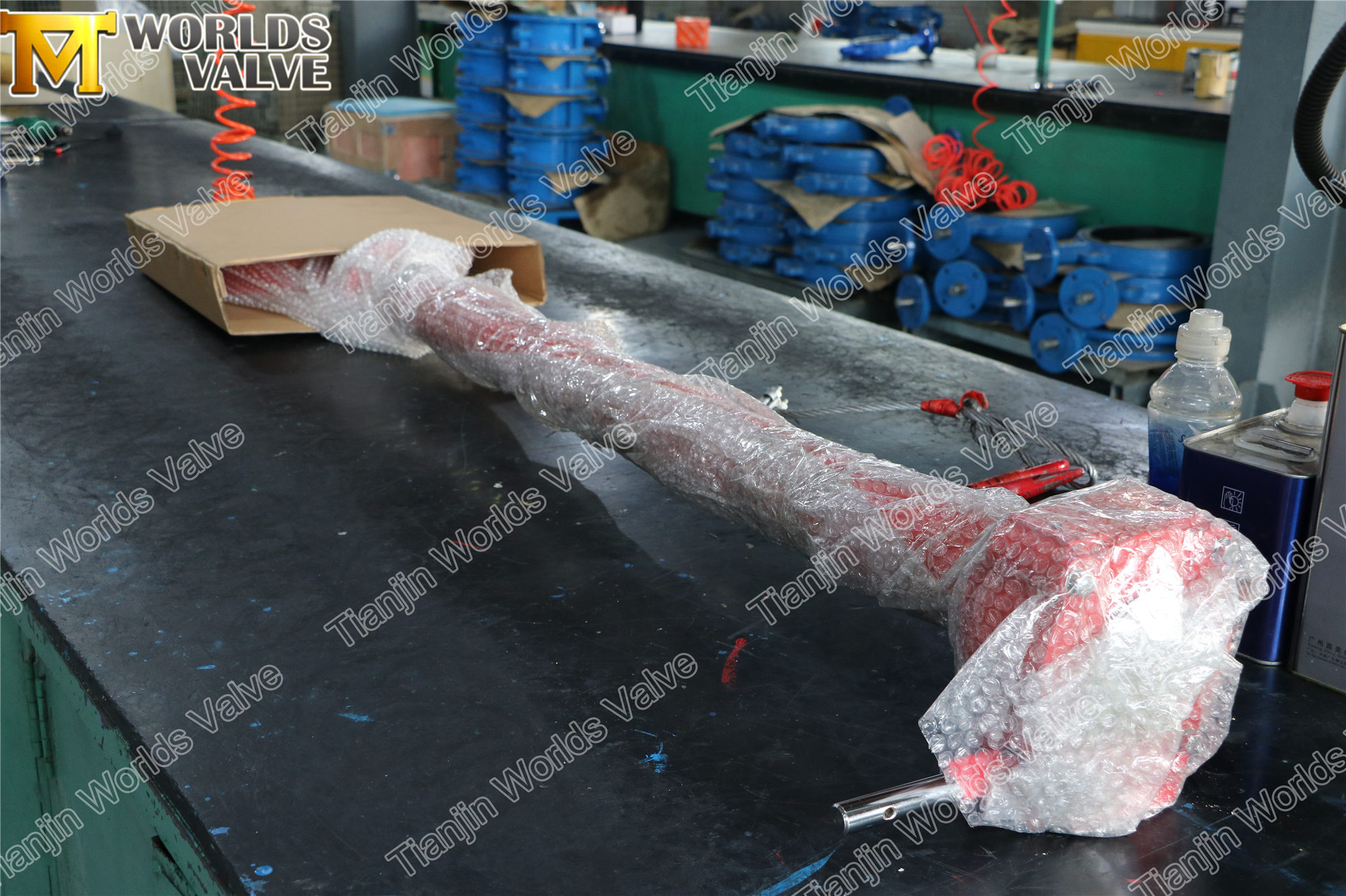 V&aacute;lvula de mariposa forrada con PTFE con tallo de extensi&oacute;n (2)