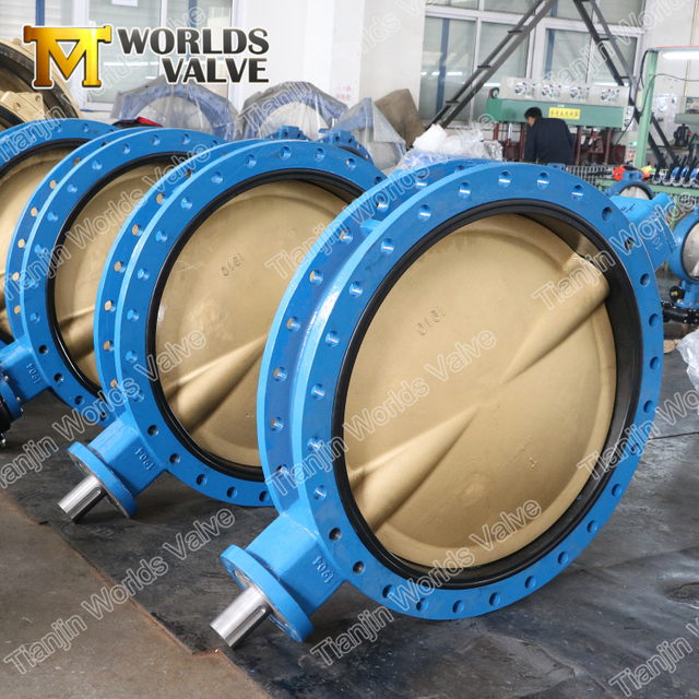 Válvulas de mariposa con b148 Disco de bronce de aluminio Doble brida U Tipo