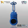 Válvula de compuerta de vástago ascendente con bridas con asiento de EPDM y operador de caja de cambios