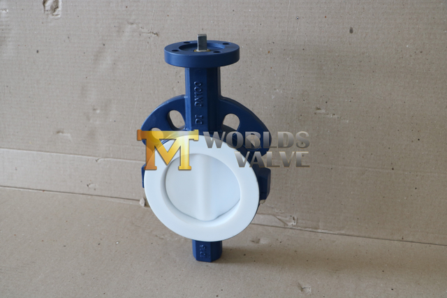 Válvula de mariposa concéntrica de alto rendimiento con revestimiento de PTFE