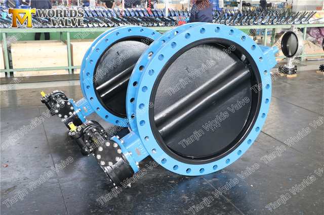 Válvula de mariposa de sección en U con disco de pintura HALAR