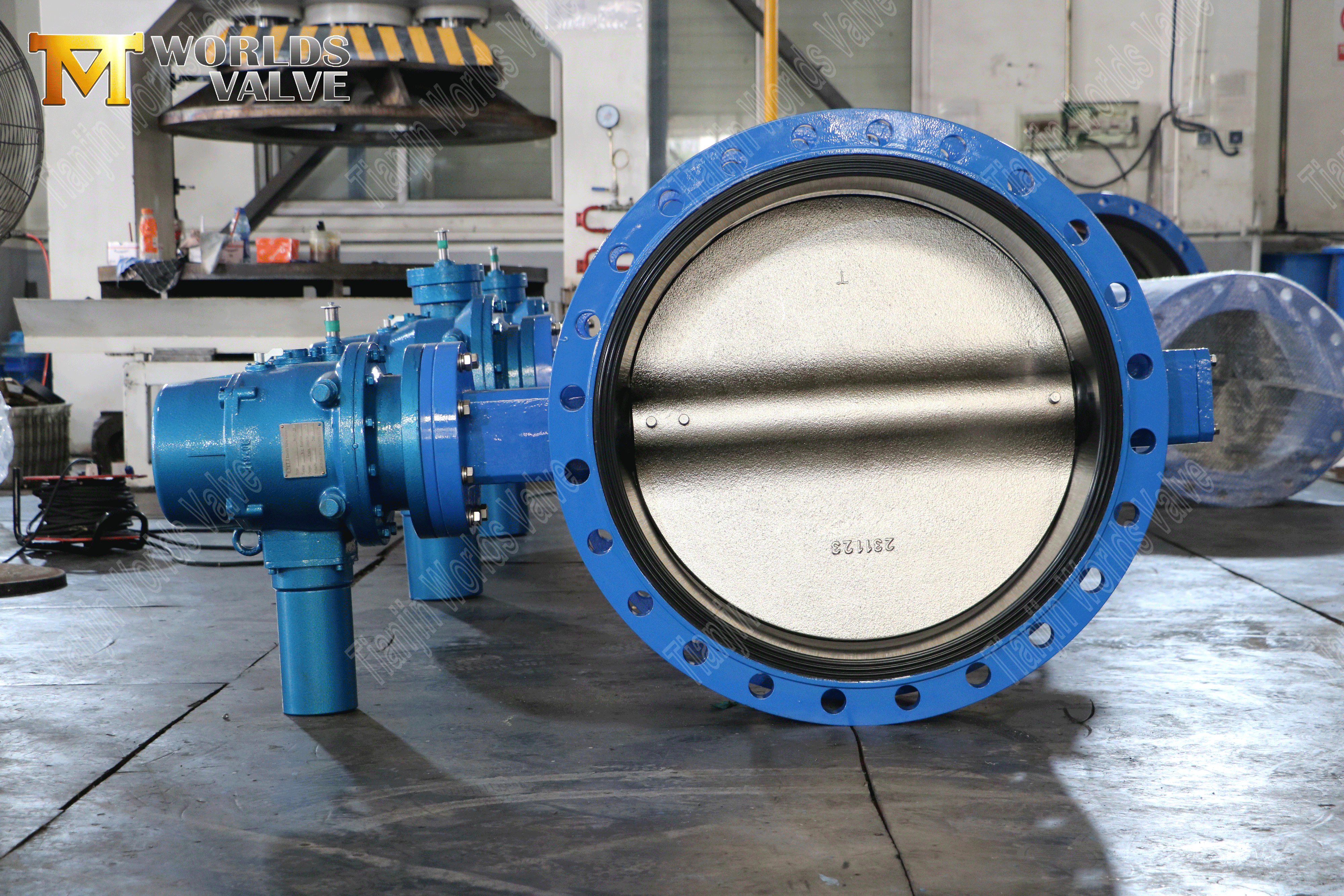 OEM F&aacute;brica para v&aacute;lvulas de mariposa -actuador el&eacute;ctrico V&aacute;lvulas de mariposa de brida (2)