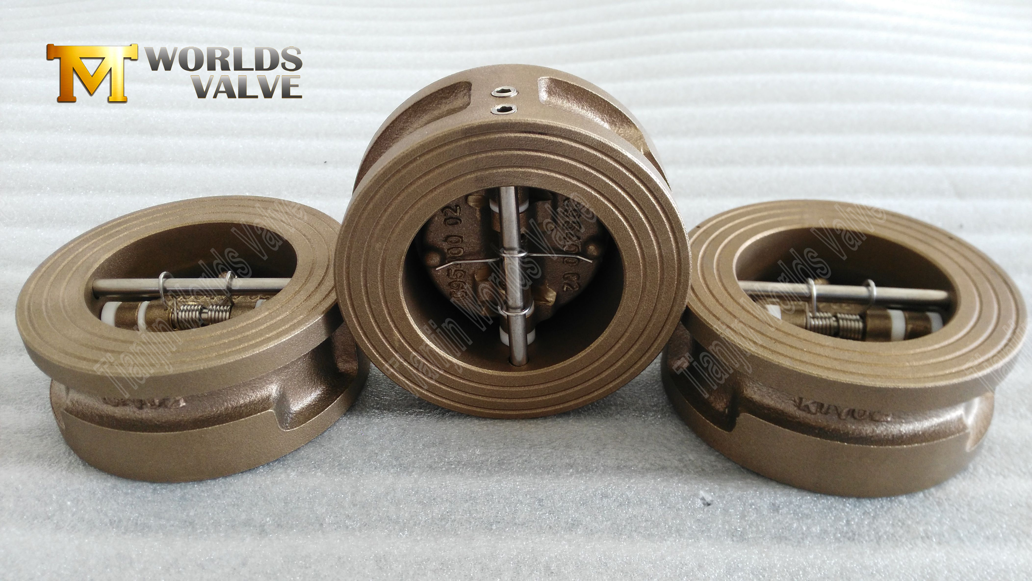 Rendimiento de alto sellado Aluminio Bronce Dual V&aacute;lvula de retenci&oacute;n de placa-4