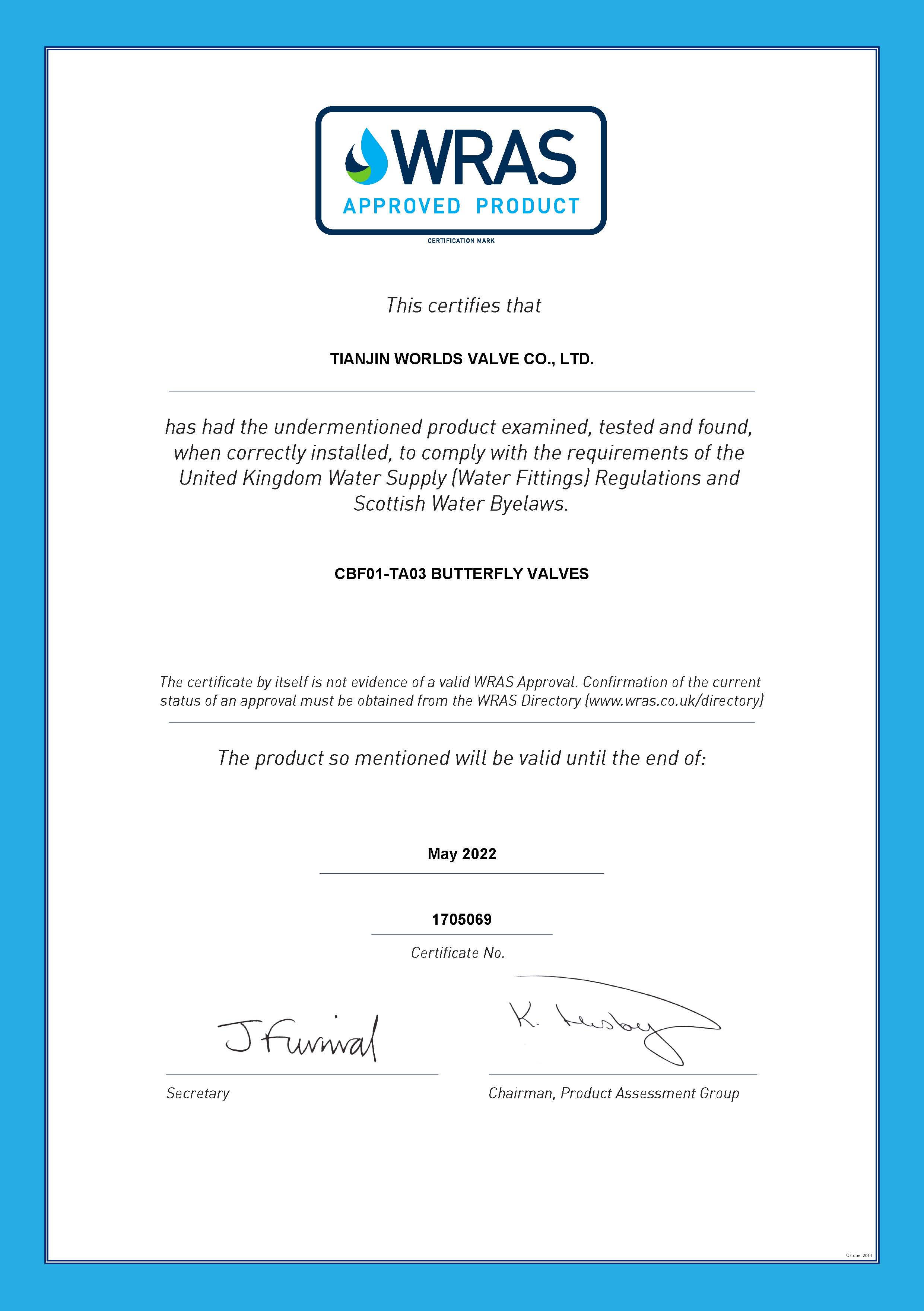 V&aacute;lvula de mariposa Wras