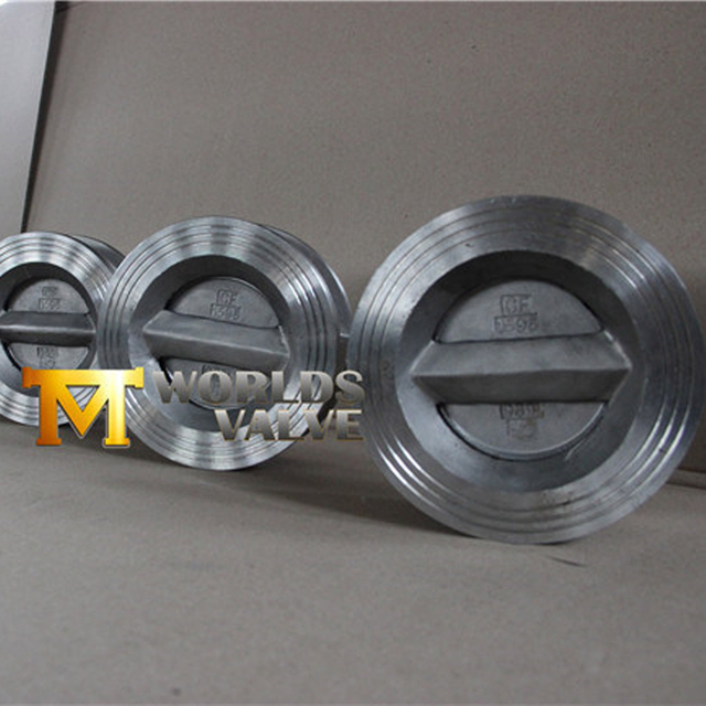SS A351 CF8M Válvulas de retención de obleas de acero inoxidable