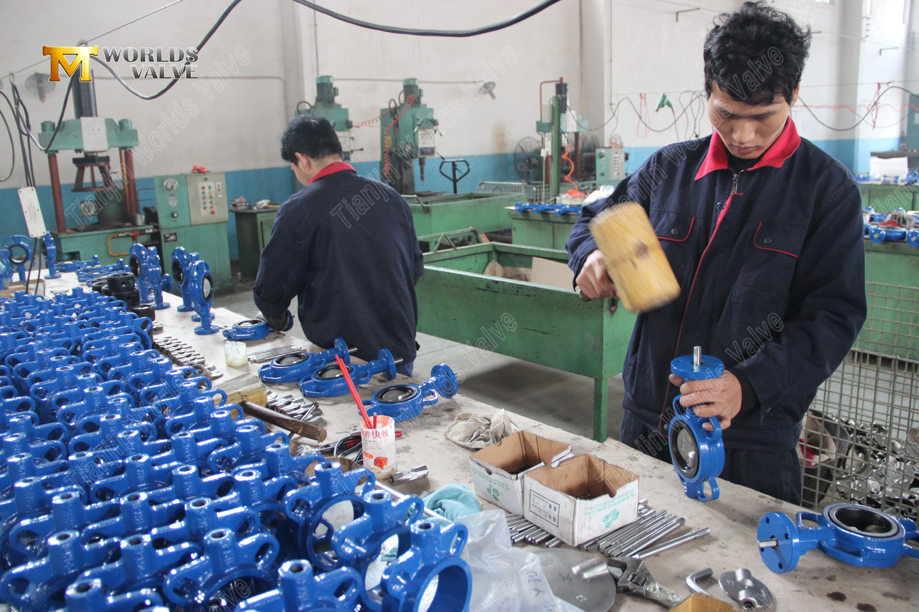 V&aacute;lvula de mariposa tipo wafer de dos v&aacute;stagos con asiento de respaldo de EPDM, dise&ntilde;o duradero accionado por palanca (9) .jpg