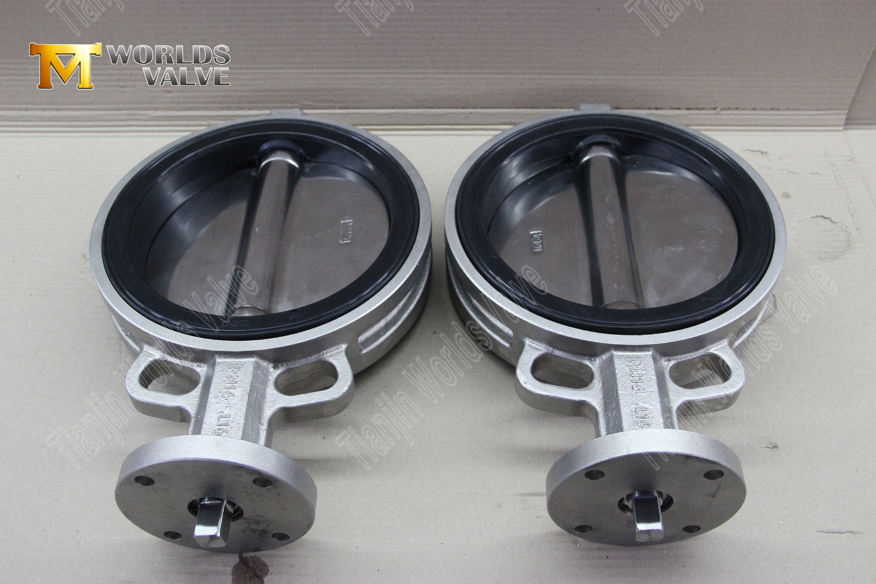 V&aacute;lvula de mariposa tipo oblea con cuerpo de v&aacute;lvula de acero inoxidable y disco (3)