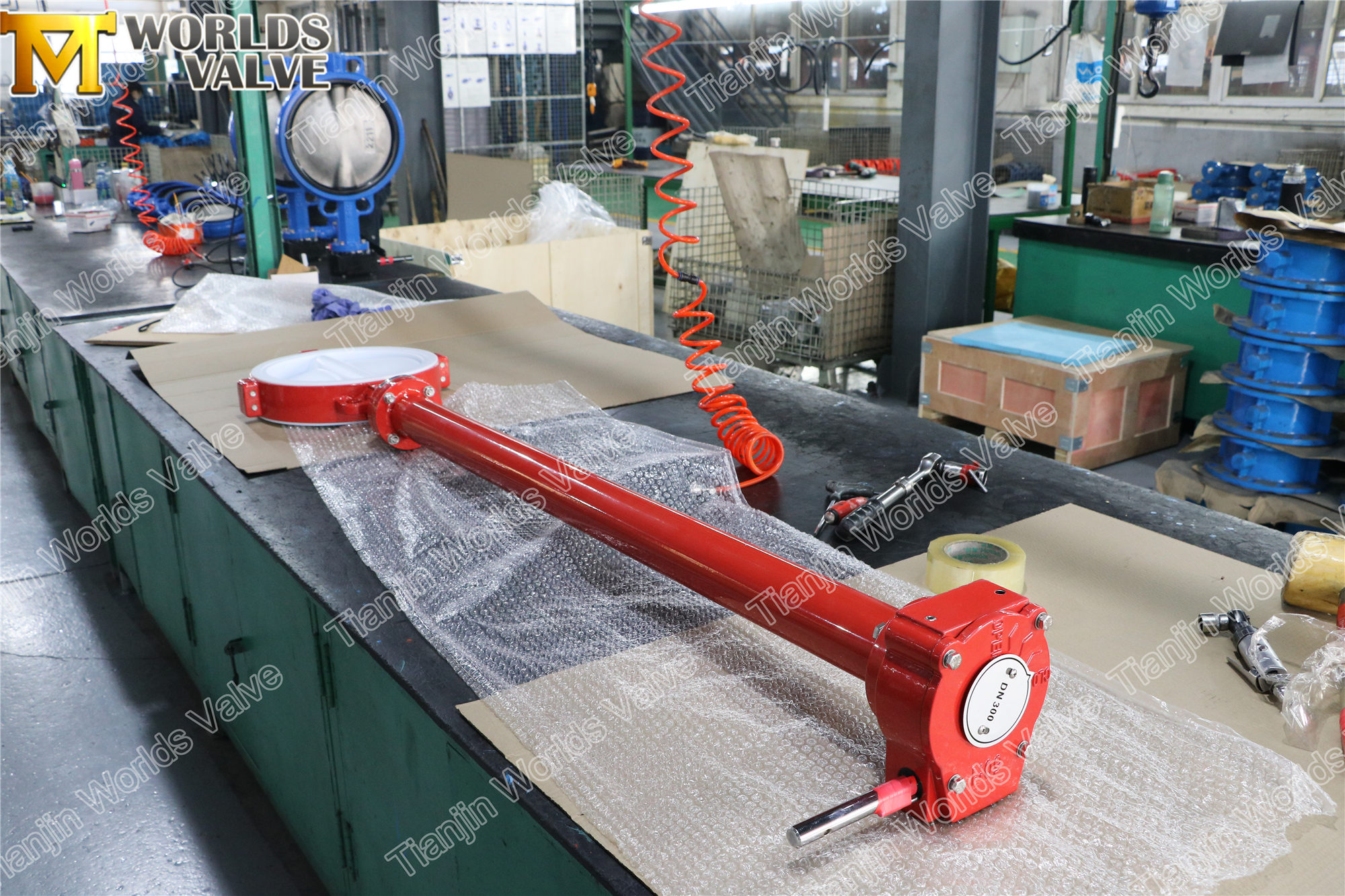 V&aacute;lvula de mariposa forrada con PTFE con tallo de extensi&oacute;n (3)