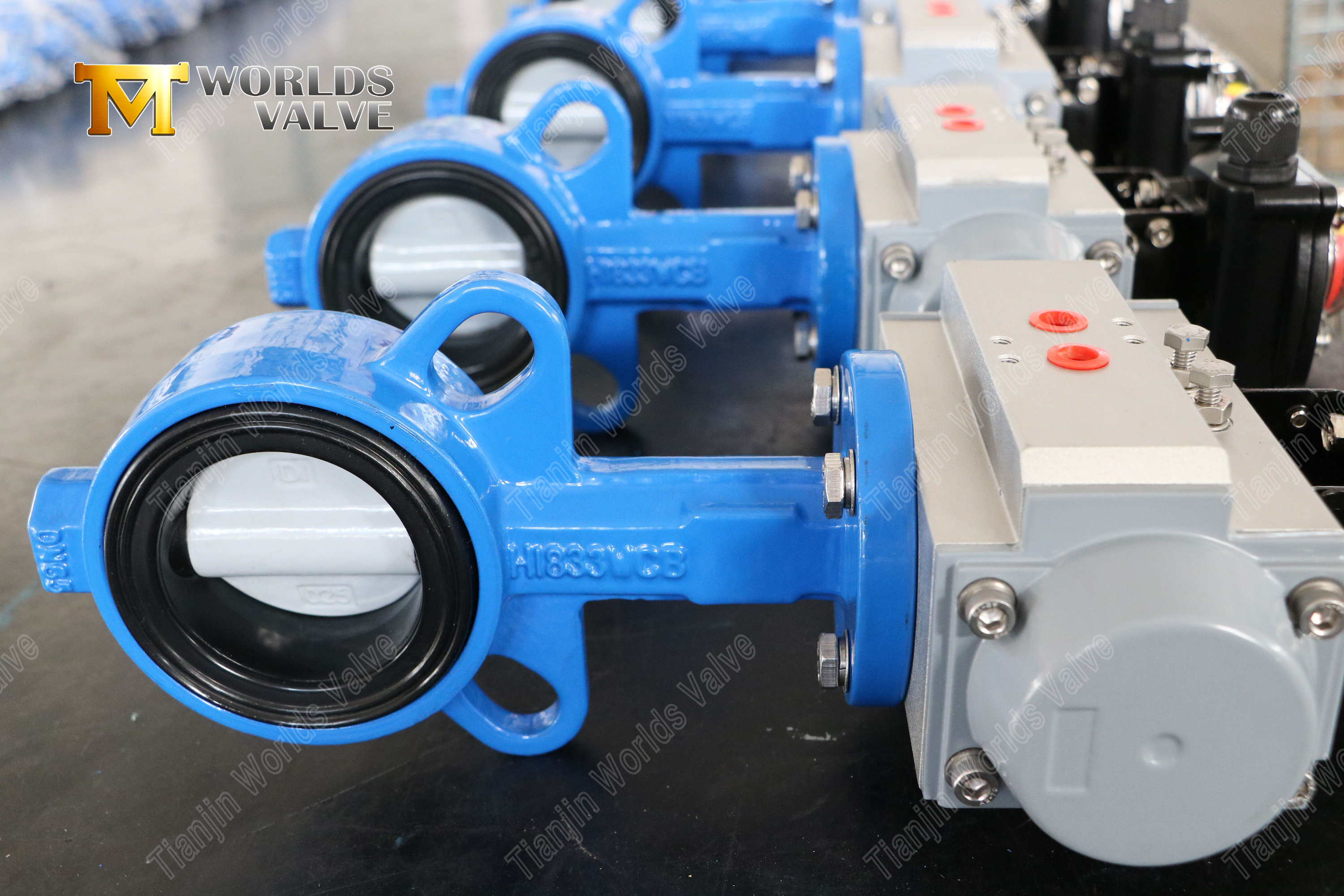 V&aacute;lvula de mariposa de oblea con disco recubierto de nylon y resistencia a la corrosi&oacute;n rentable del cuerpo WCB-1 (3)