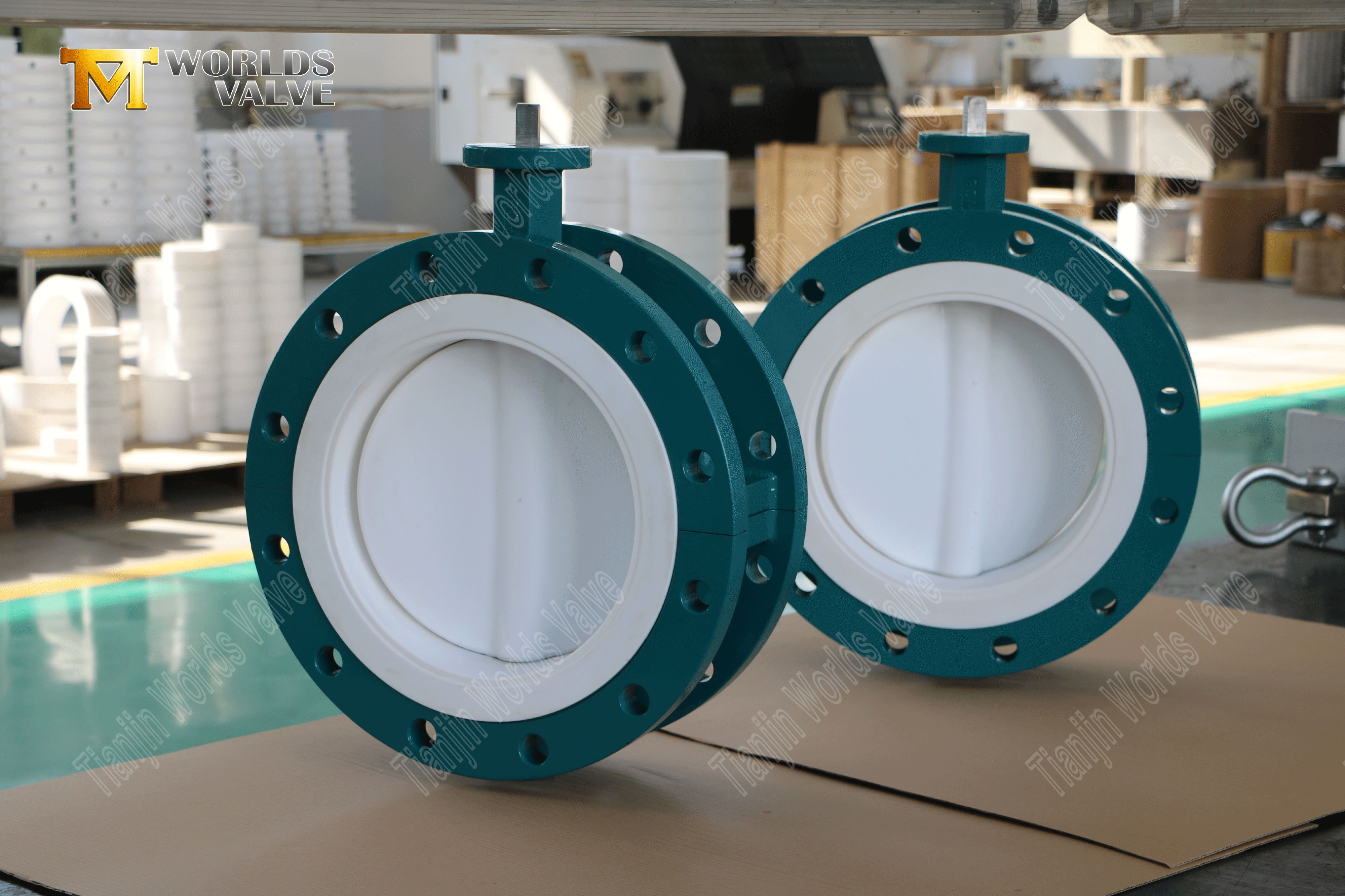 V&aacute;lvula de mariposa de PTFE con bridas de dos piezas, cuerpo WCB y accionamiento por engranaje-1 (2).png