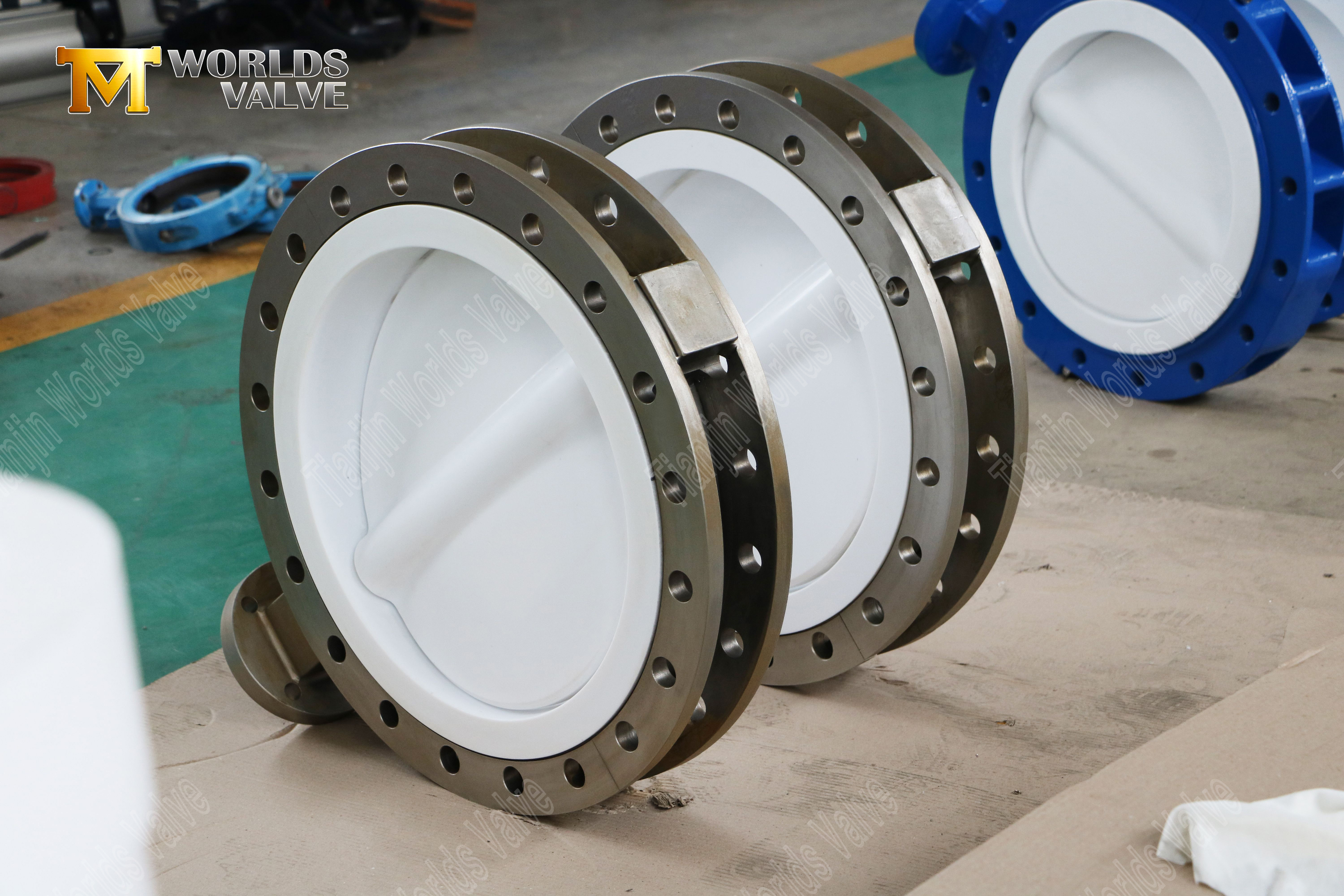 V&aacute;lvula de mariposa de cuerpo dividido CF8M con disco PTFE y asiento-3 (2)