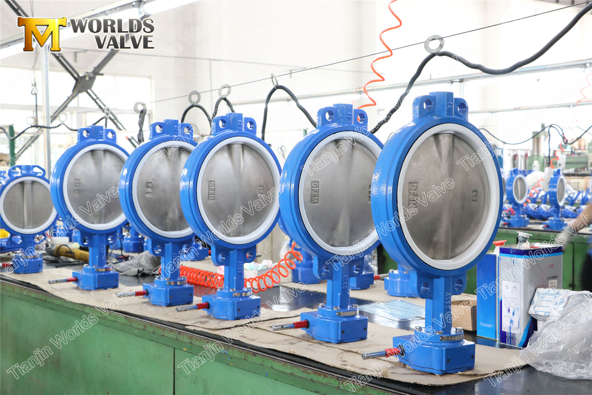 V&aacute;lvula de mariposa de oblea conc&eacute;ntrica neum&aacute;tica de 5 engranajes