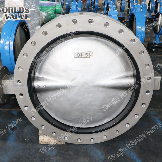 SAF2507 2205 5A 1.4469 F53 Válvula de mariposa de acero inoxidable con CE ISO