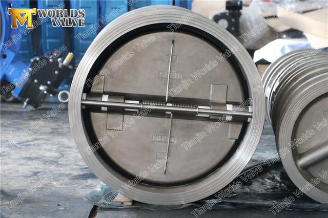 Válvulas de retención tipo wafer SS304 SS316 CF8 CF8M con sello de goma EPDM