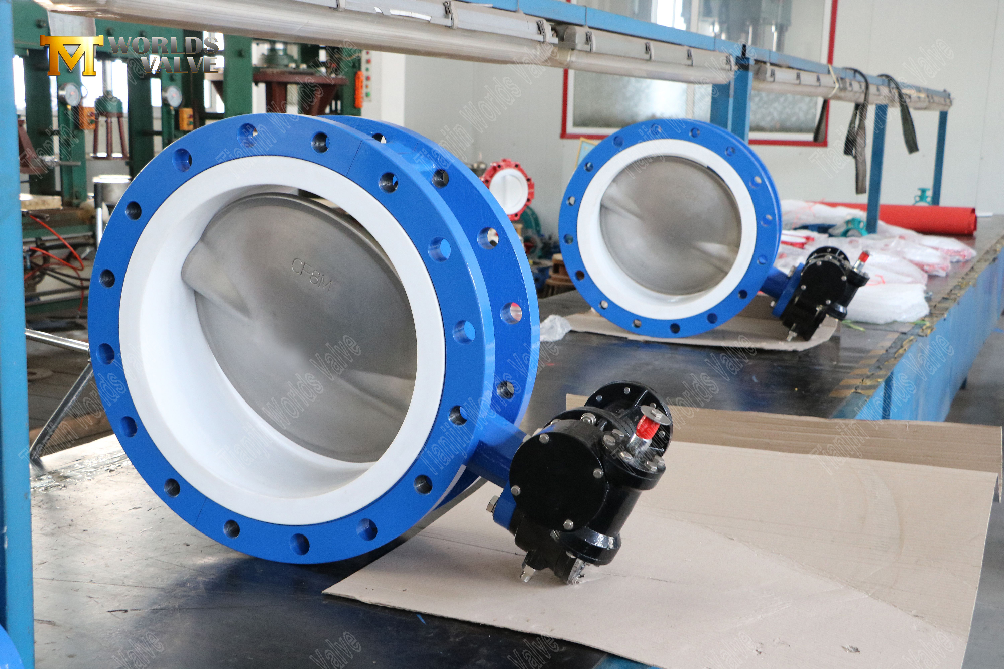 Asiento PTFE y v&aacute;lvulas de mariposa con brida de disco de acero inoxidable (7)