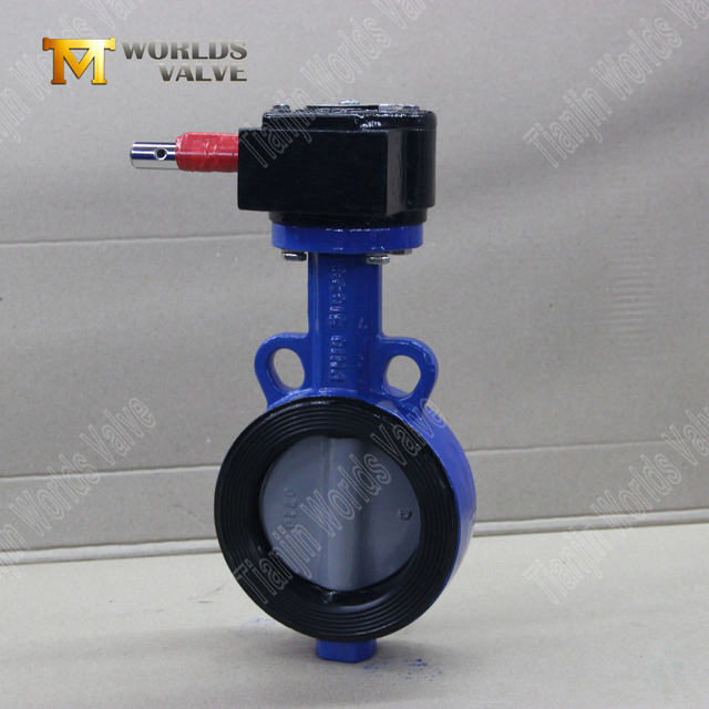 Válvula de mariposa de oblea con disco recubierto de nylon y cuerpo WCB | Resistencia a la corrosión rentable