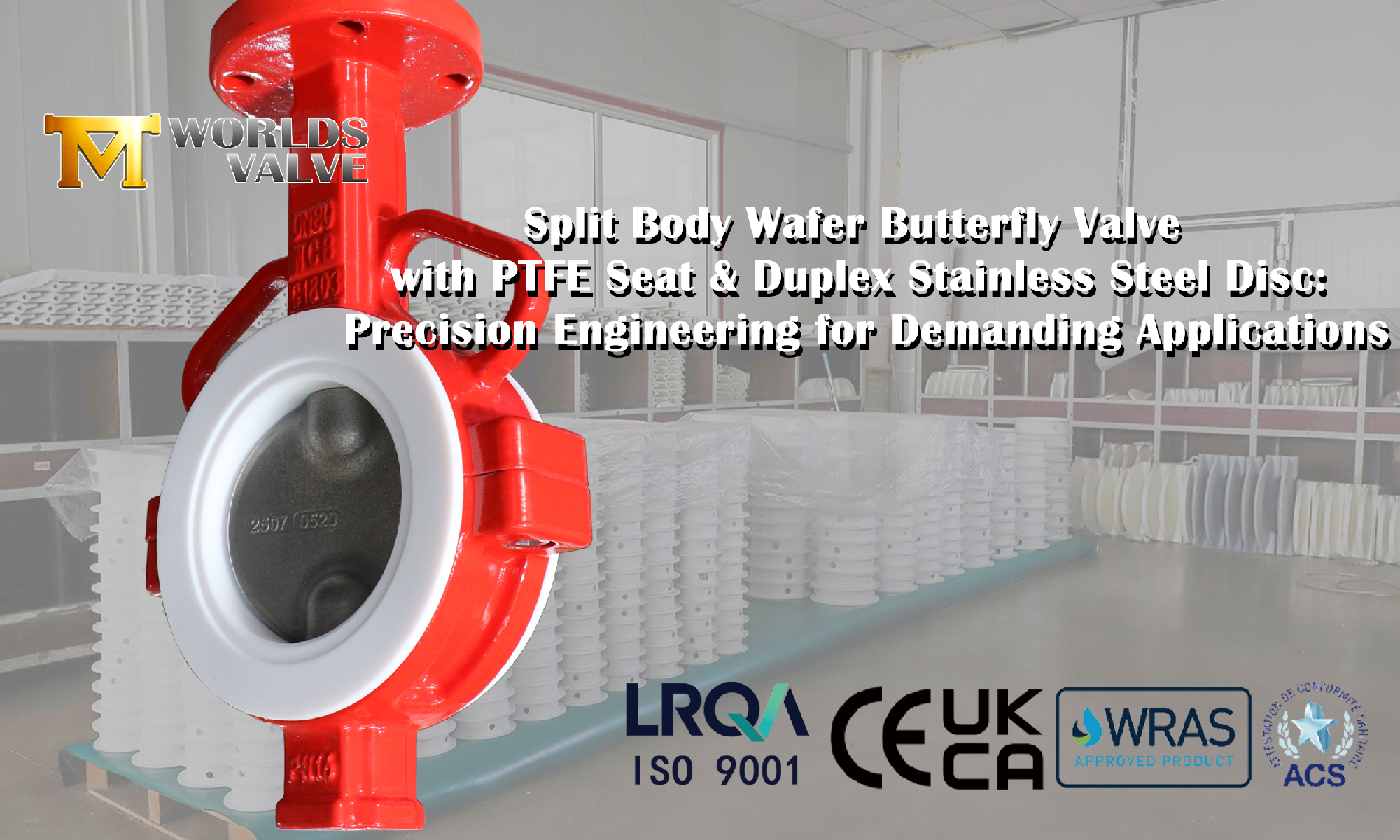 Válvula de mariposa de oblea de cuerpo dividido con asiento PTFE y disco de acero inoxidable dúplex: ingeniería de precisión para aplicaciones exigentes