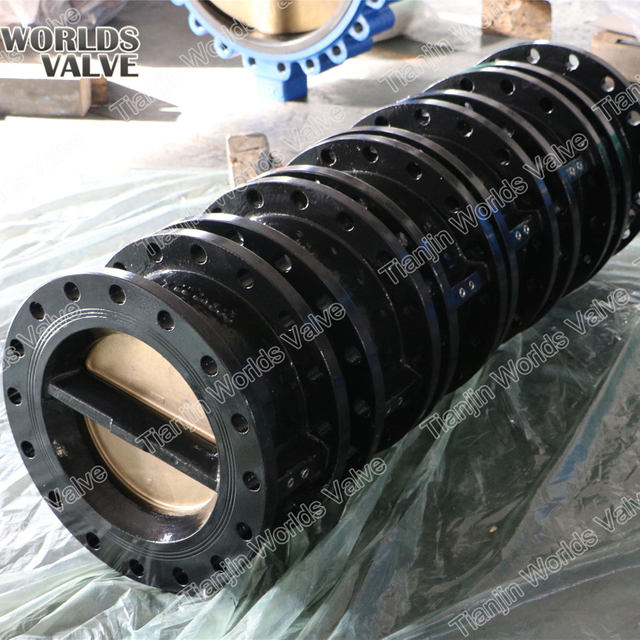 Válvula de retención de doble puerta y doble brida sin retorno