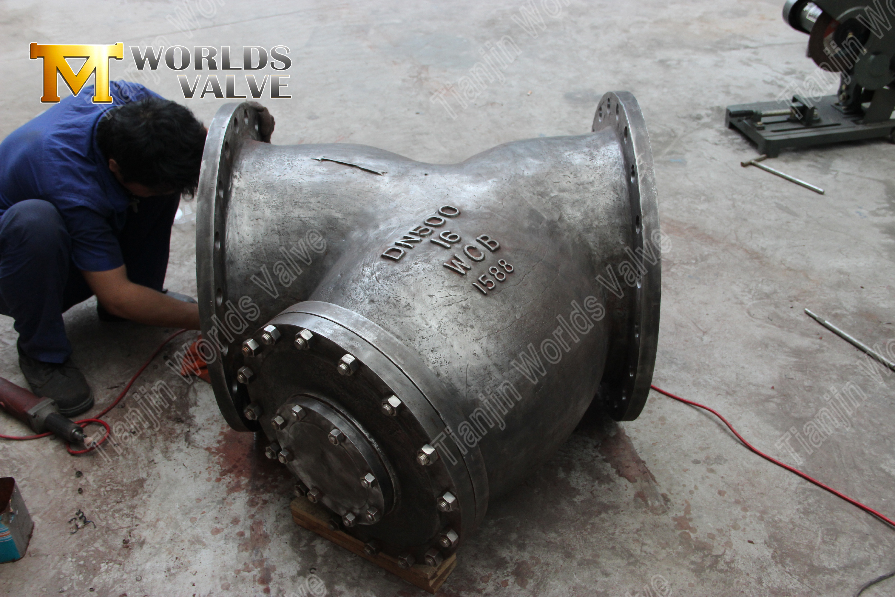 Filtro tipo Y con bridas Protecci&oacute;n de tuber&iacute;as industriales de acero al carbono WCB (9)