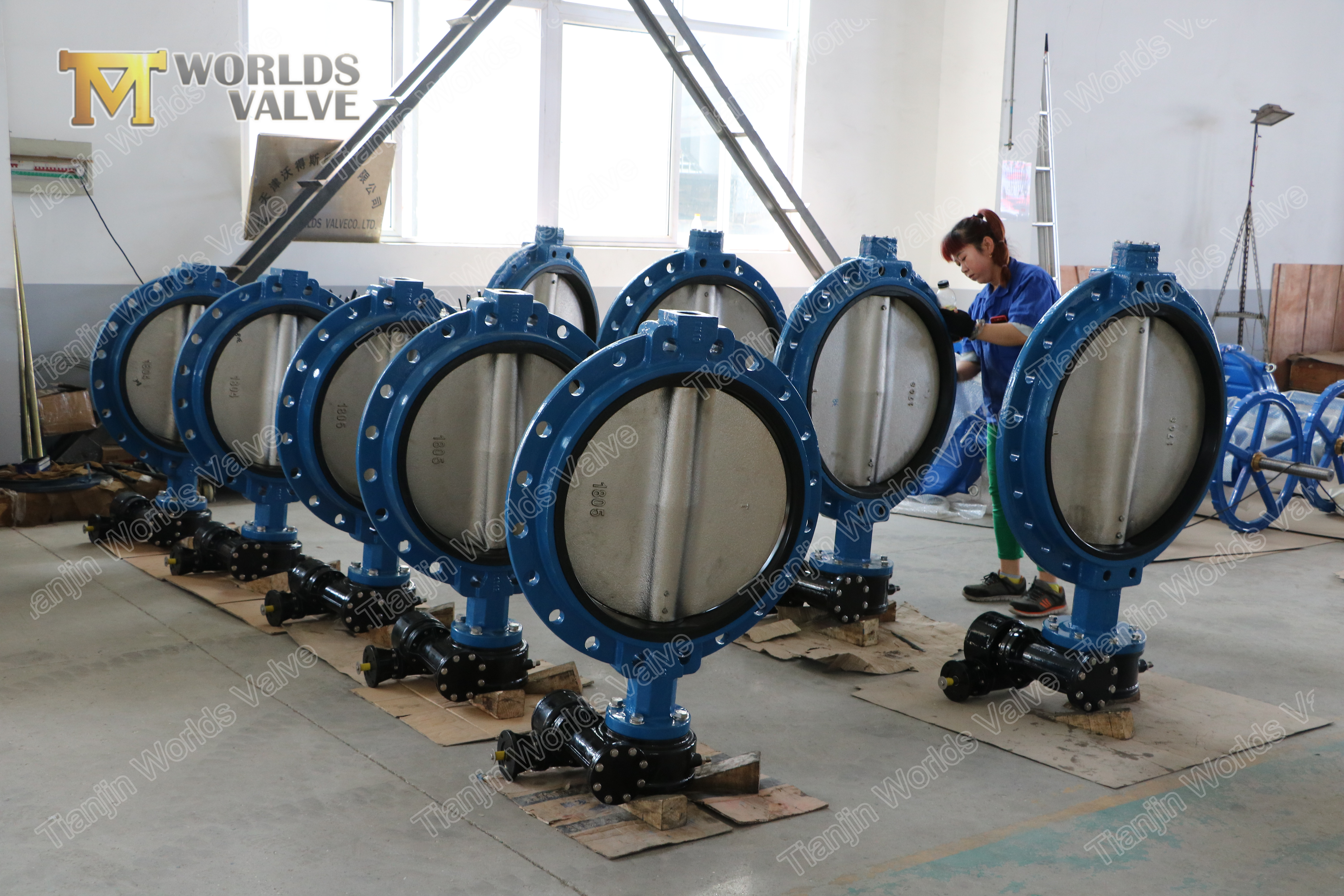 V&aacute;lvula de mariposa de hierro d&uacute;ctil de una sola brida