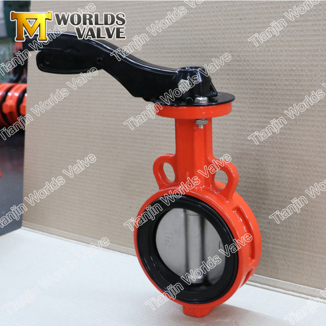 Válvula de mariposa tipo wafer con asiento de goma reemplazable