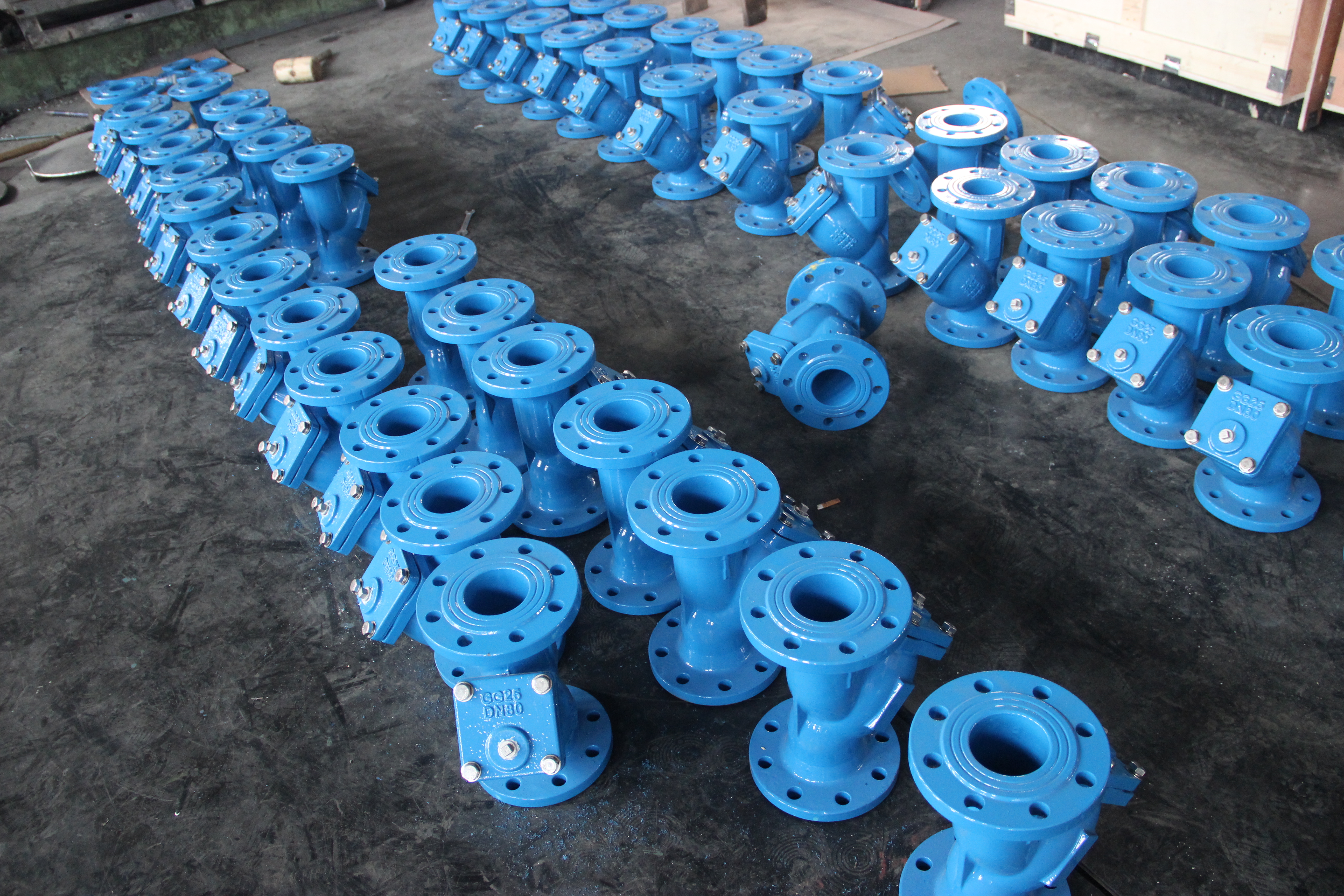 Filtro tipo Y DN80 Cuerpo de hierro d&uacute;ctil Conexi&oacute;n bridada Protecci&oacute;n de tuber&iacute;as industriales (2).JPG