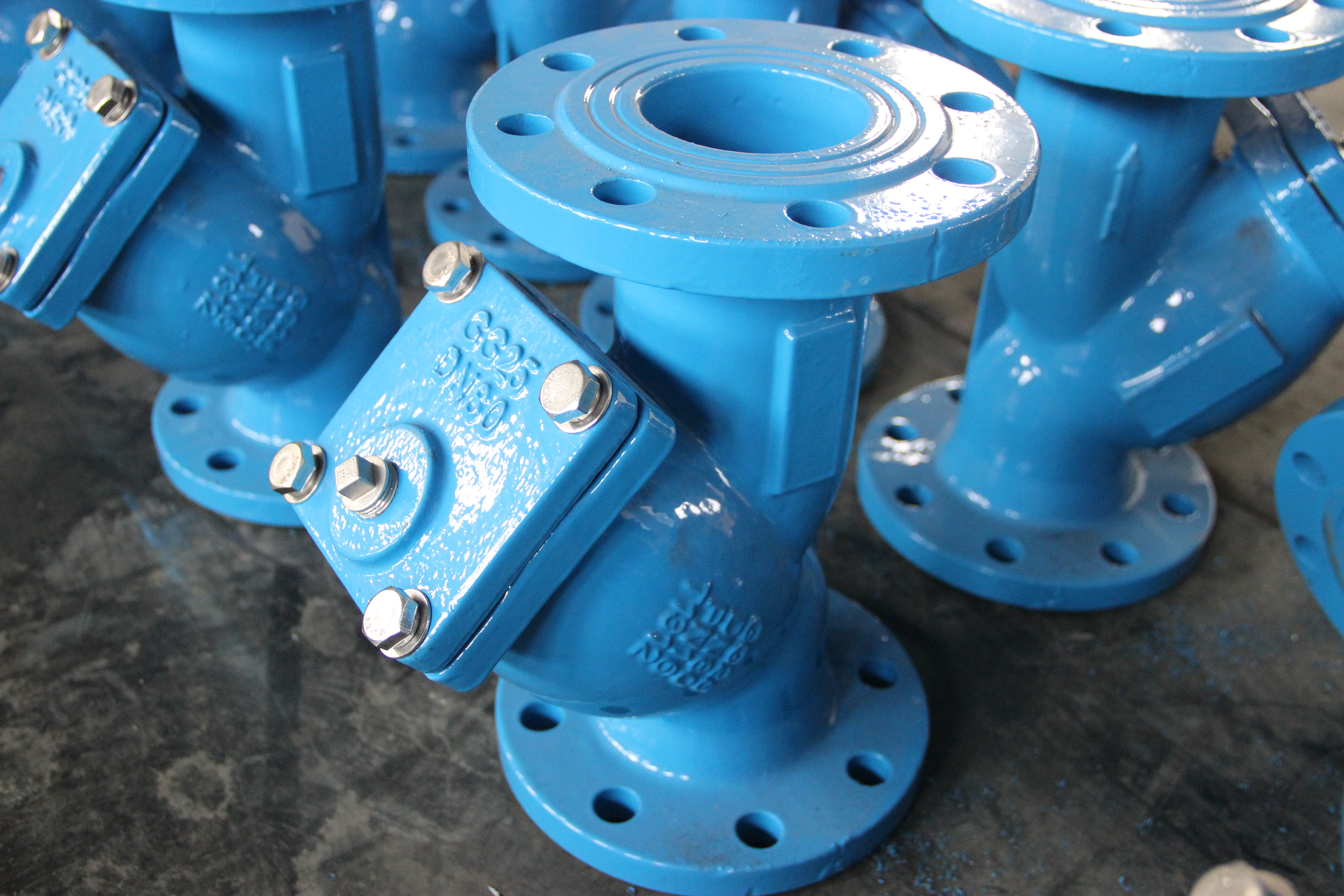 Filtro tipo Y DN80 Cuerpo de hierro d&uacute;ctil Conexi&oacute;n bridada Protecci&oacute;n de tuber&iacute;as industriales (1).JPG