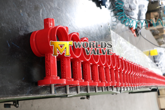 Válvula de mariposa tipo wafer ranurada con disco recubierto de caucho