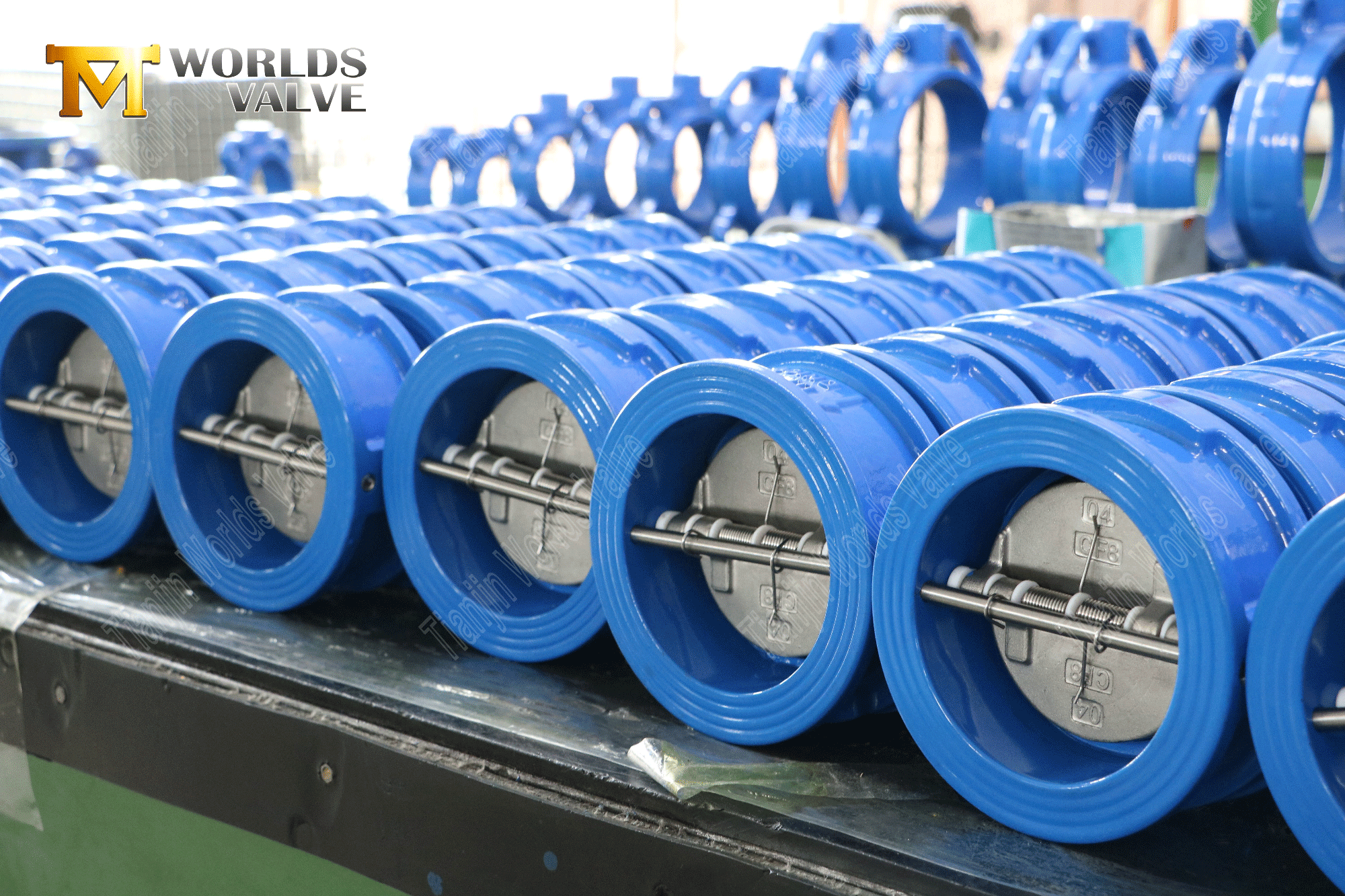 V&aacute;lvula de retenci&oacute;n de doble placa PN16 con asiento EPDM y disco SS