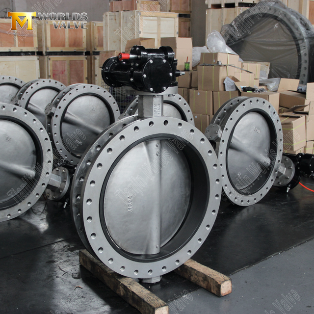 Válvula de mariposa en forma de U operada en marcha