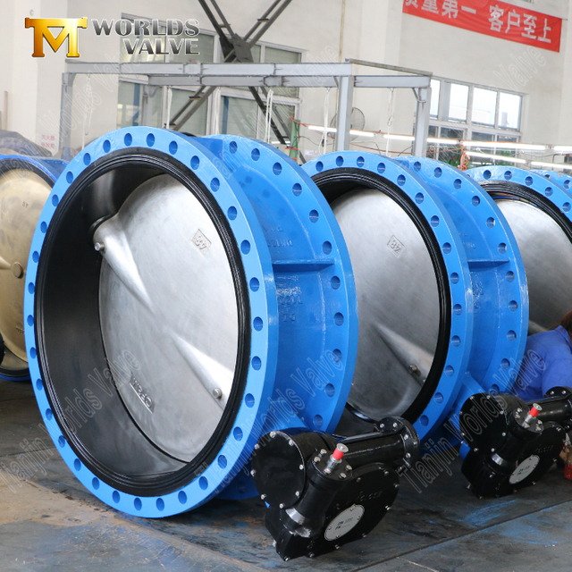 Válvula de mariposa de doble brida con cuerpo y disco SS completo | Solución industrial a prueba de corrosión
