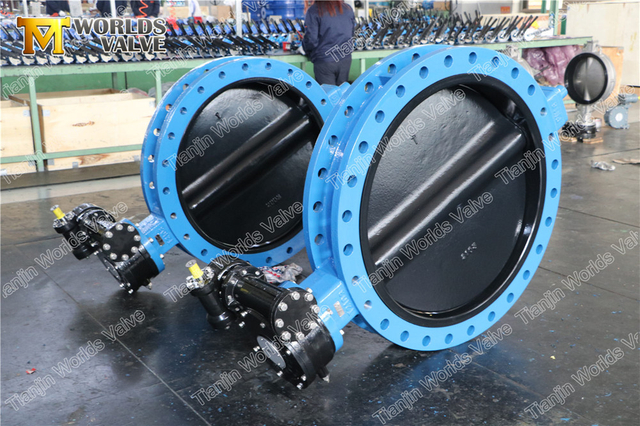 Válvulas de mariposa de goma de sección en U de disco pintado de Halar