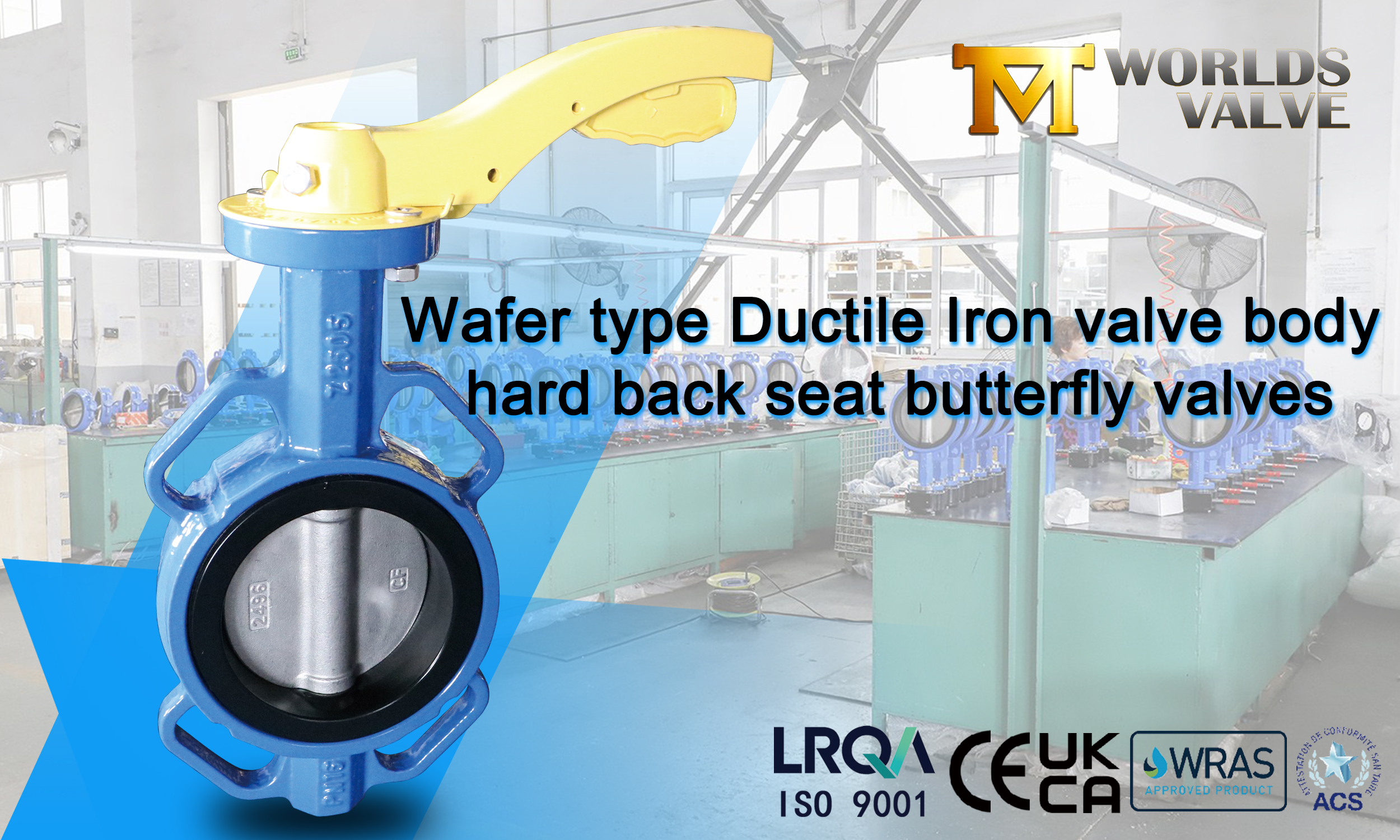 Válvula de hierro dúctil tipo oblea