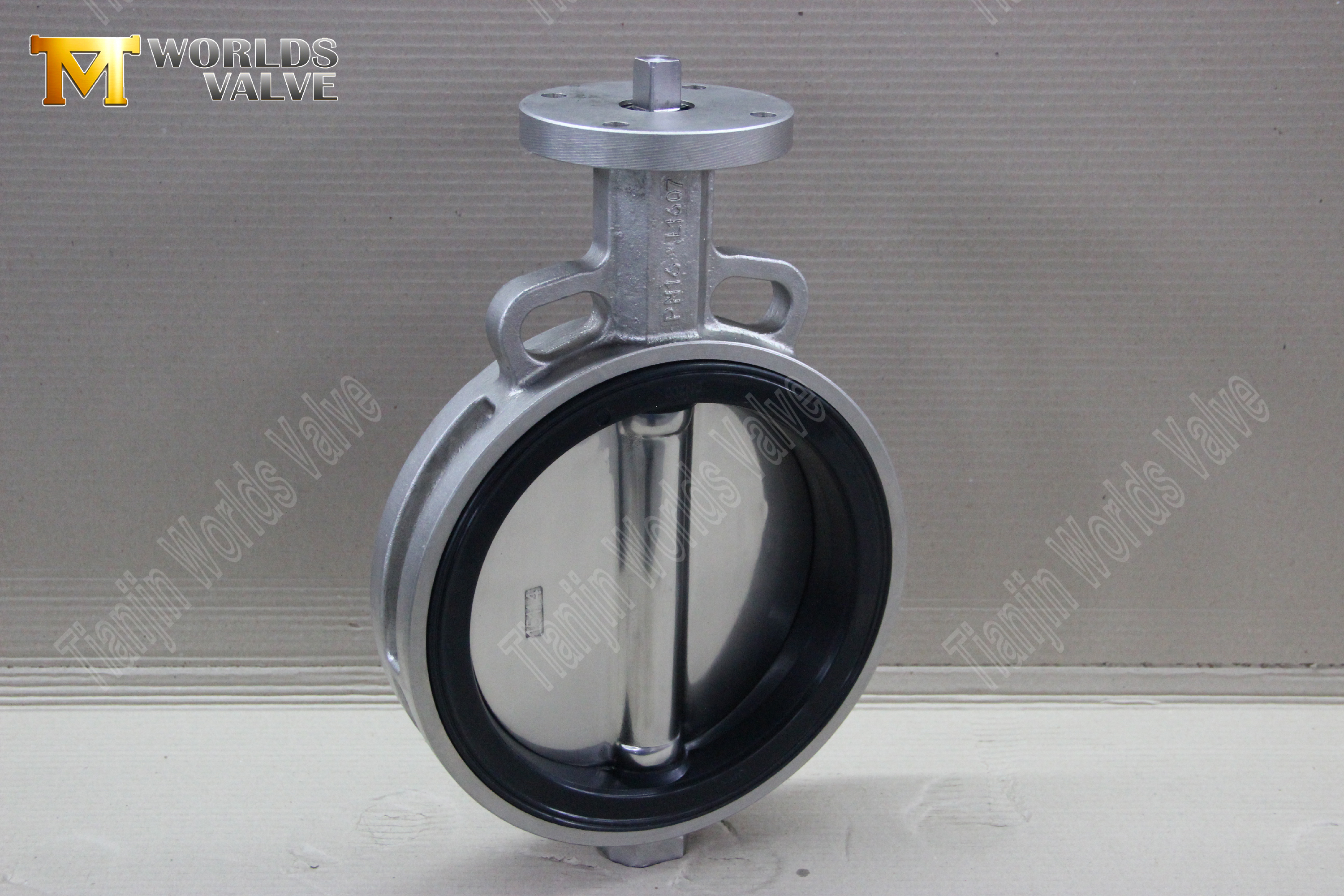 V&aacute;lvula de mariposa tipo oblea con cuerpo de v&aacute;lvula de acero inoxidable y disco (2)