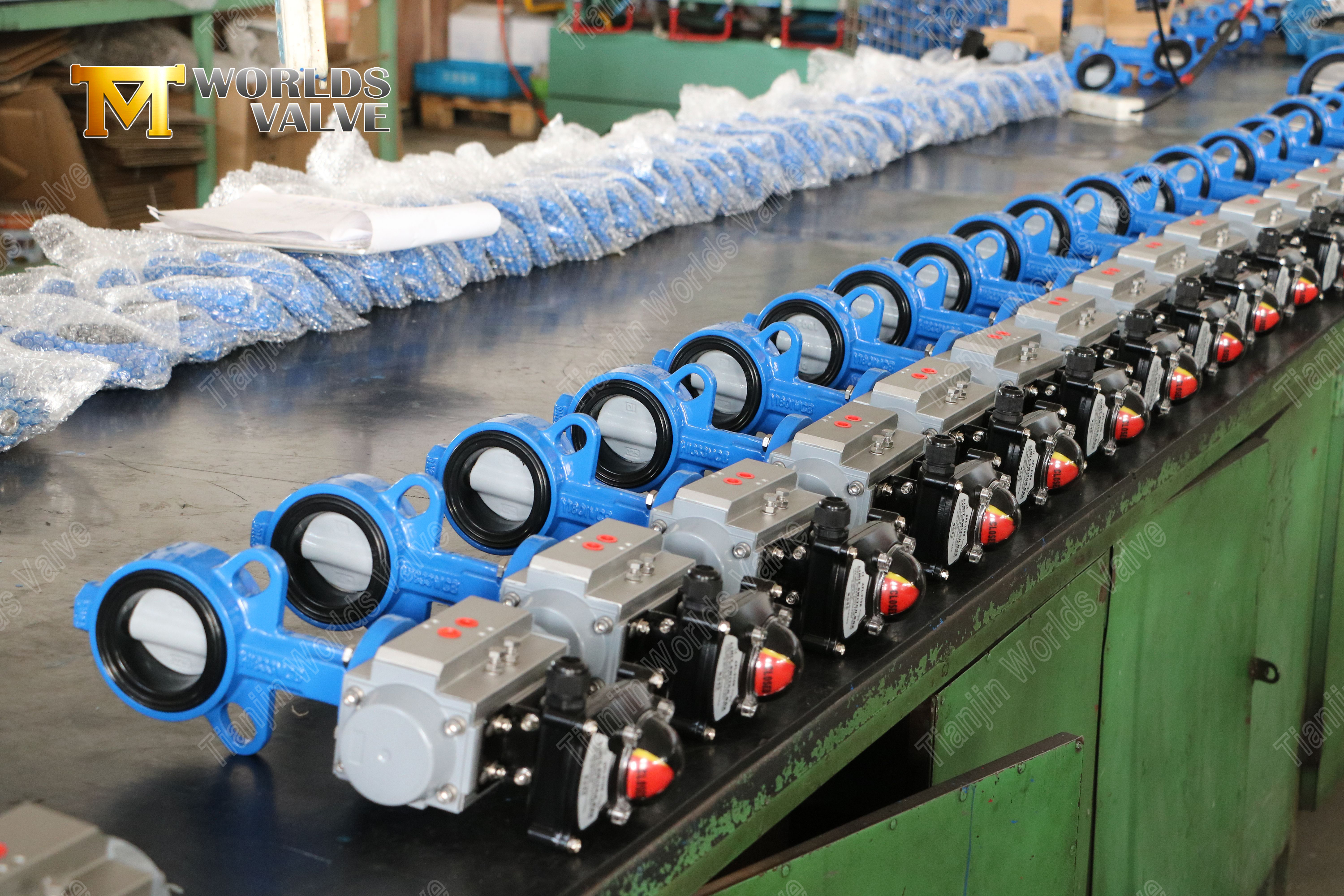 V&aacute;lvula de mariposa de oblea con disco recubierto de nylon y resistencia a la corrosi&oacute;n rentable del cuerpo WCB-1 (1)