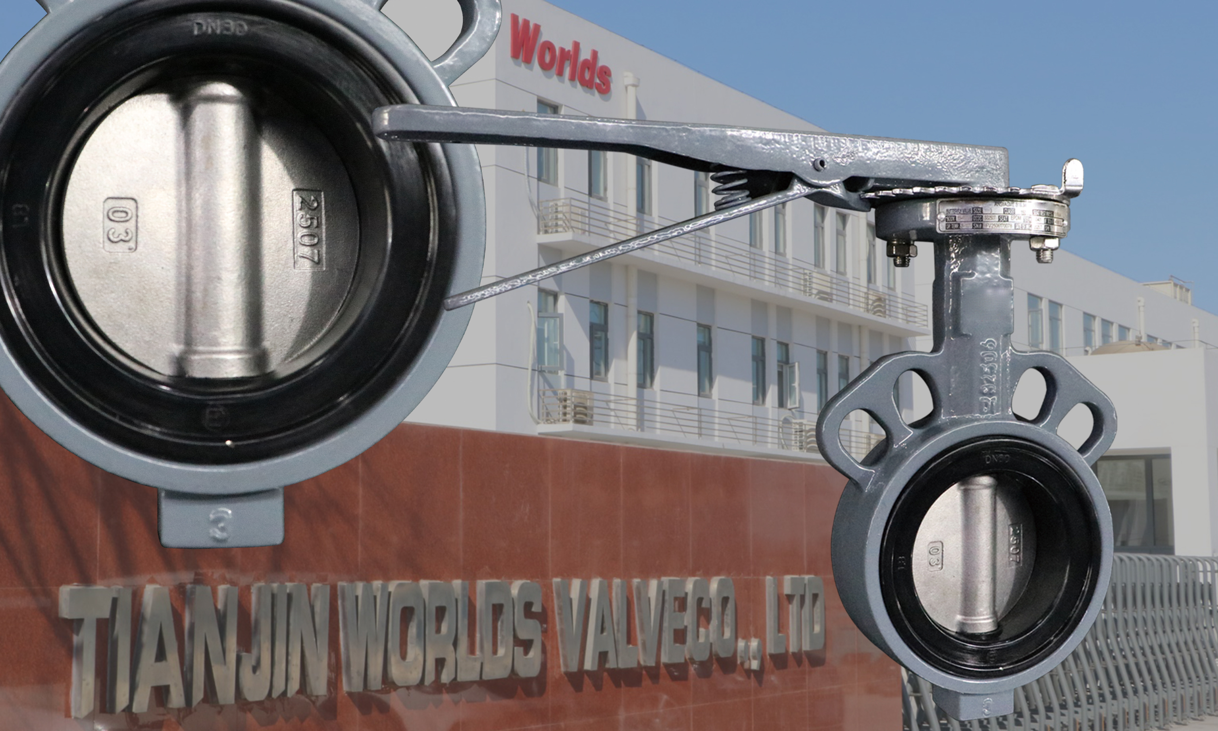 Válvulas de mariposa de disco SS 2507 cubiertas con EPDM de sello suave con diseño tipo oblea | Resistencia superior a la corrosión y la abrasión