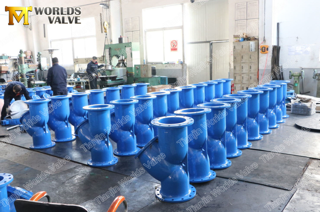 Colador tipo Y de hierro dúctil fundido con filtro de pantalla Ss