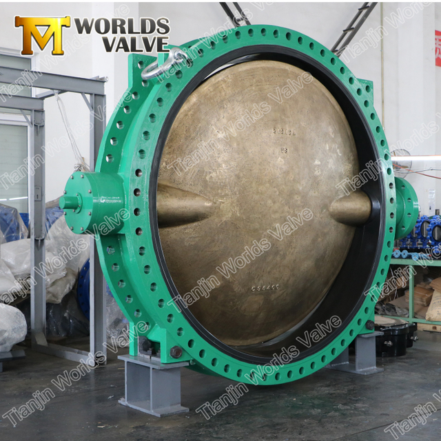 Válvula de mariposa de gran tamaño con doble brida DN2100 DN2200