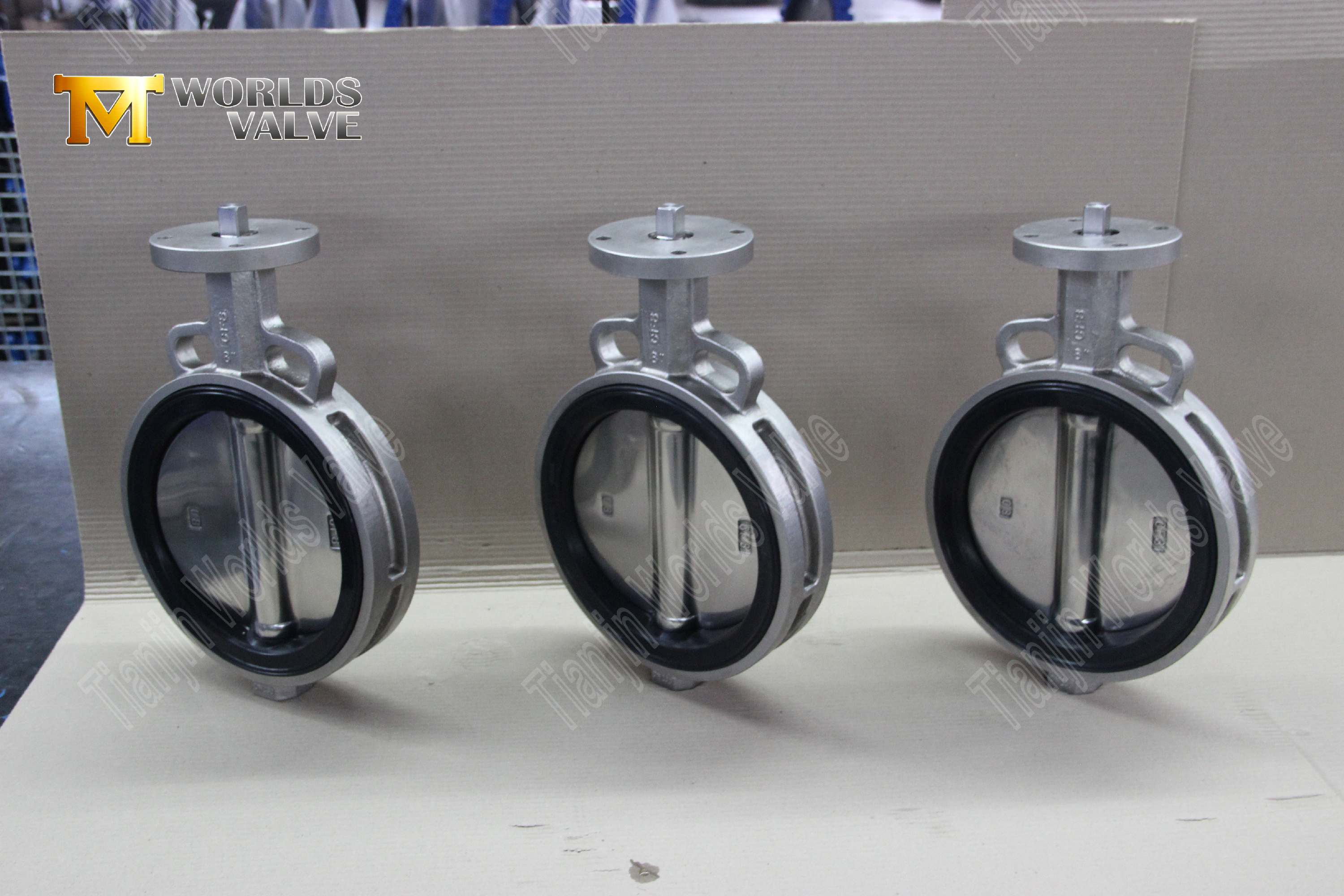 V&aacute;lvula de mariposa tipo oblea con cuerpo de v&aacute;lvula de acero inoxidable y disco (1)