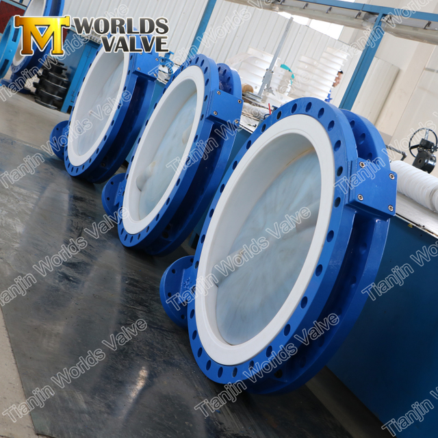 Válvulas de mariposa de cuerpo dividido forrado de PTFE-fabricante de válvulas de mariposa