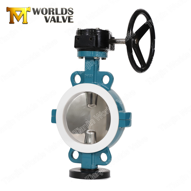 Válvula de mariposa de PTFE de disco pulido oblea